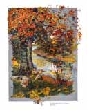 Beechwold by the River Watercolor